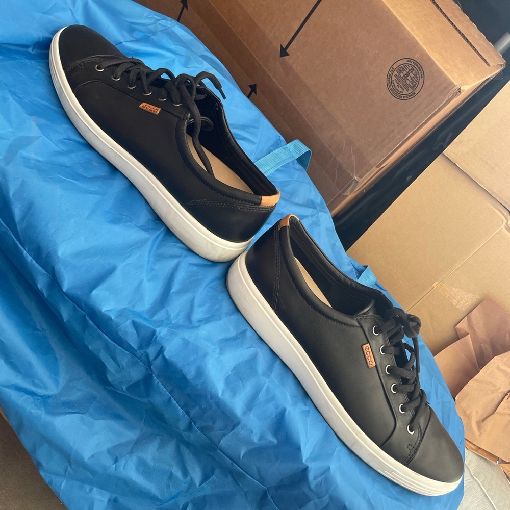 Ecco Black Leather Men's Sneakers Size 15